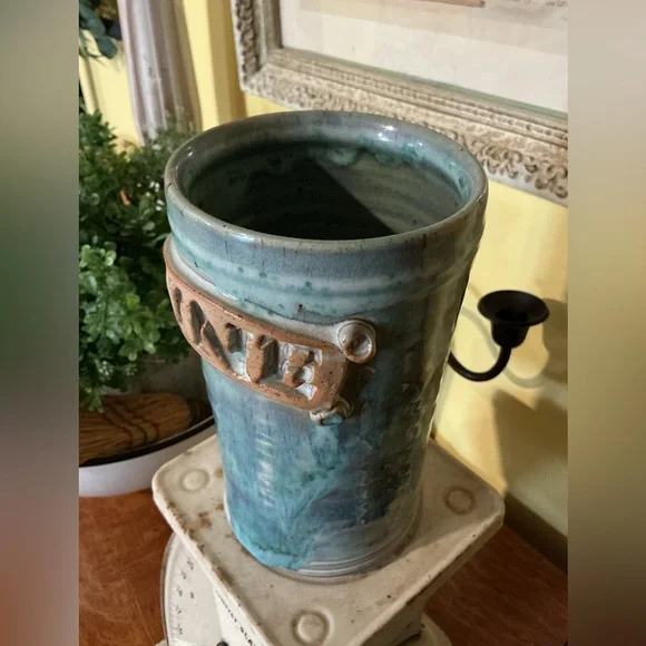 Handmade Glazed Pottery Wine Chiller - Picture 8 of 15